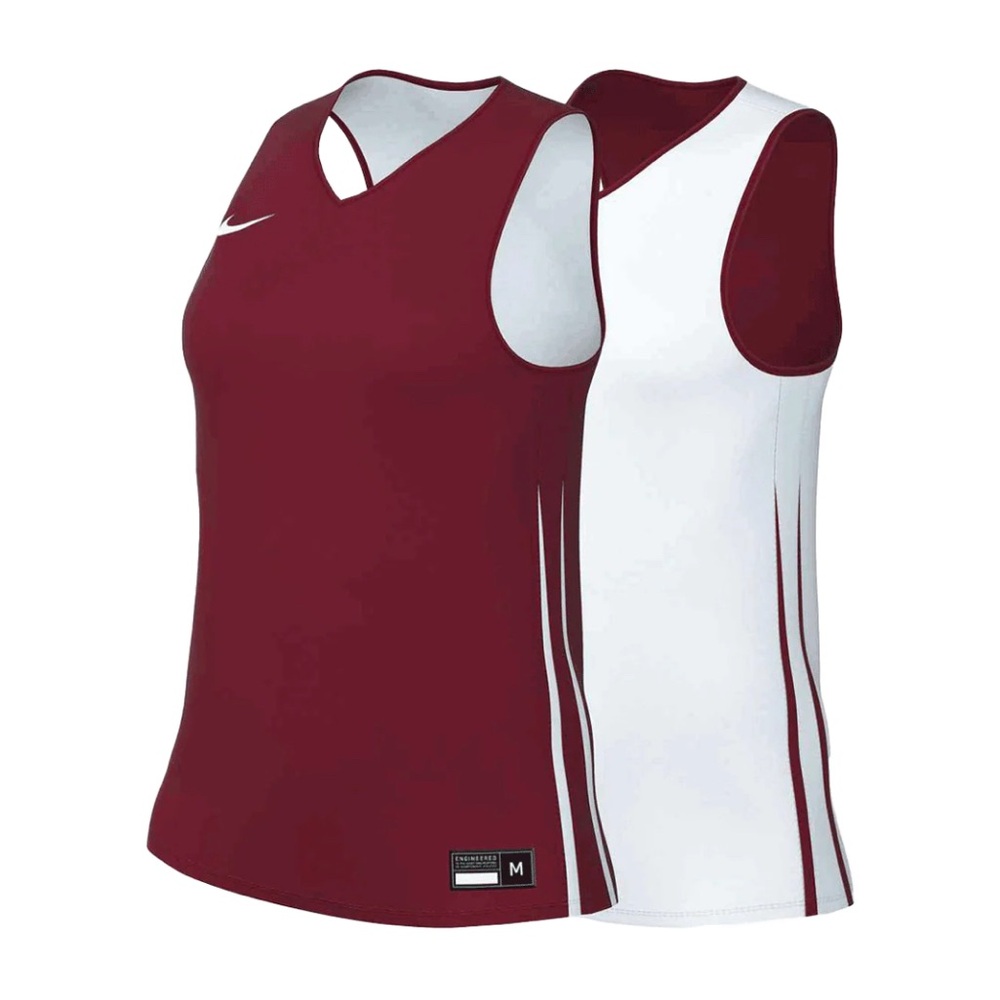 NWT Nike Dri-FIT Stock Reversible Practice Basketball Jersey XL Burgundy / White